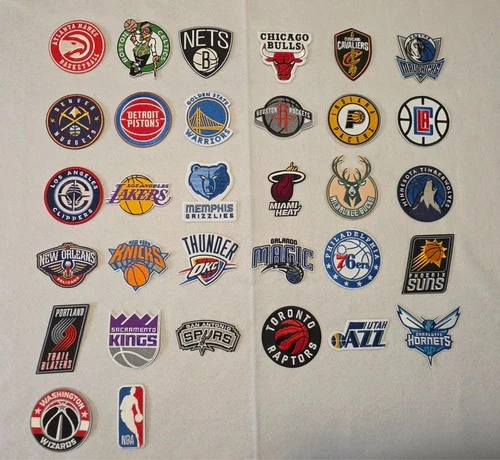 NBA Team Patch Embroidered Iron On Sew On Basketball Jersey Logo Patches - product listing photo