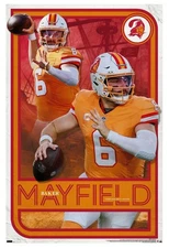 Tampa Bay Buccaneers Baker Mayfield Bucco Bruce Throwback Wall Poster 22x34 NFL