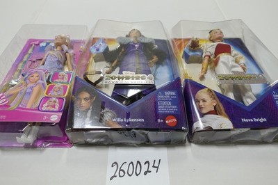 Barbie & Disney Zombies 4 Nova Bright Willa Doll Lot 3pc Set Mattel New In Box