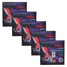5 Sets Alice Violin Strings Nylon Core Al-Mg Cupronickel Winding 4/4 A708