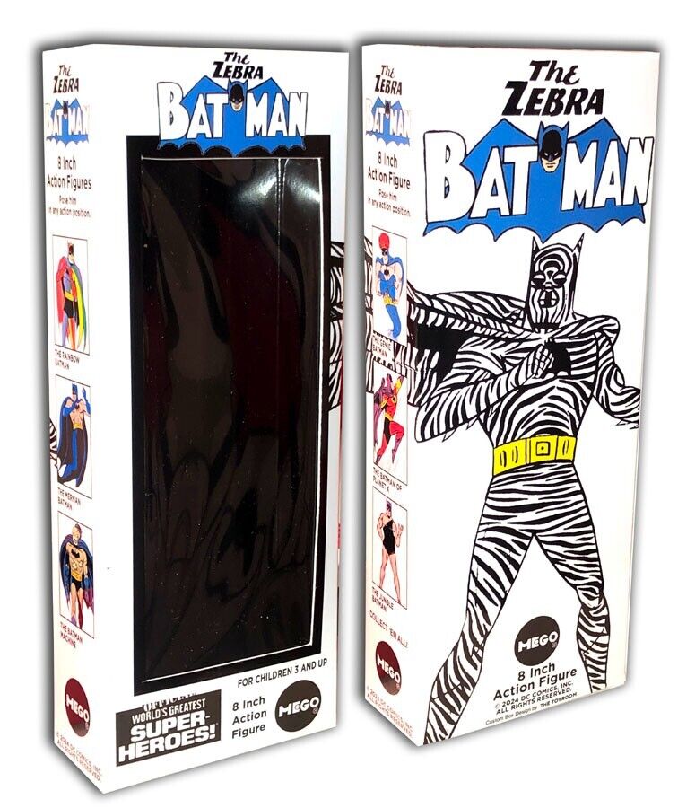 ZEBRA BATMAN BOX for 8" Mego Action Figure  (BOX ONLY!)