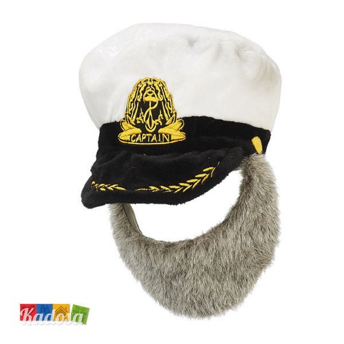 Berretto NOSTROMO Peluche con Barba - Cappello Capitano Carnevale Boatswain  Hat | eBay