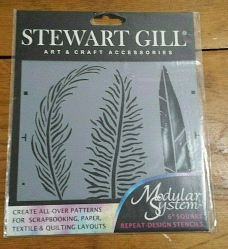 STEWART GILL FEATHER 6" MODULAR SYSTEM STENCIL FREE SHIPPING  