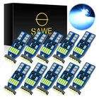 10 x Ice Blue 3014 15SMD LED Dome Map RV Light Bulbs 168 194 T10 W5W 2821 921