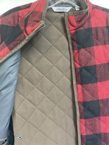 Peter Millar Crown Essex Sz Small Quilted Shetland Wool Vest Red Black (L23) NWT - Picture 5 of 7