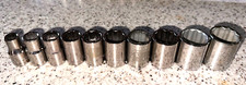 RARE 10 PC MIXED CRAFTSMAN 1/2 IN DRIVE SAE SOCKET SET 12 PT USA MADE 7/16-1 IN