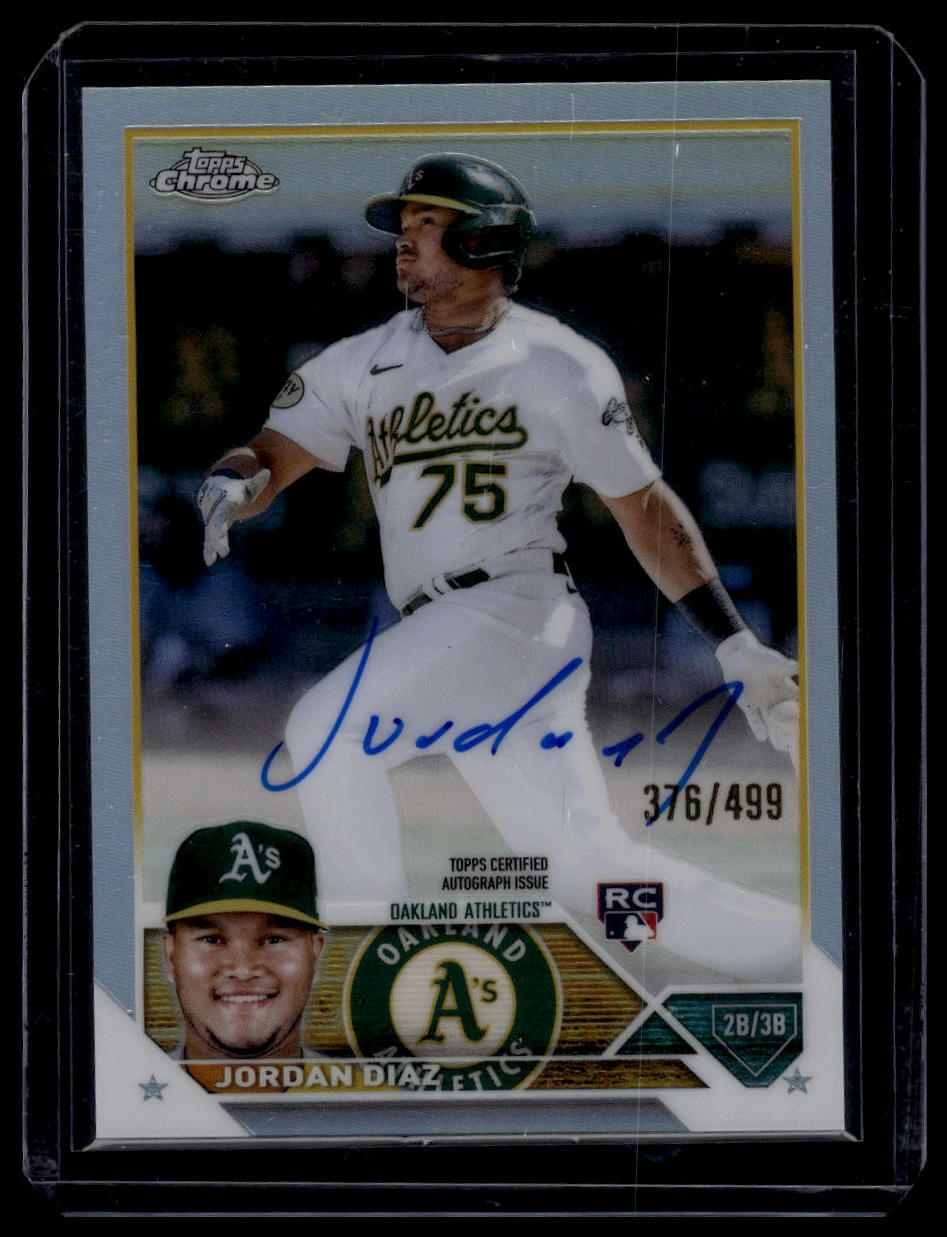 2023 Topps Chrome #RA-JDI Jordan Diaz Rookie Autographs Refractor #/499
