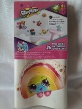 Shopkins York Peel & Stick Wall Decals Wall Pak 26 Decals USA New ROOMMATES NOS