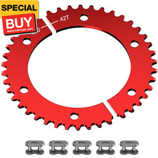 Go Kart Split Sprocket 420 Chain 42 Tooth Rear Mini Bike Sprocket for Predator 3