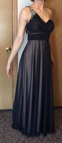 Dk blue formal dress; Exquisite beading 