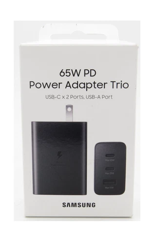 Samsung Charger 65W PD Super Fast Trio Port Wall USB-C / USB-A Original - Picture 3 of 5