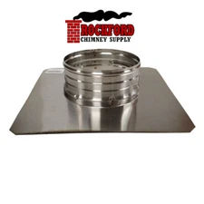 Flat Top Plate for 6 in. Flexible Chimney Liner - Stainless Steel