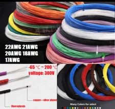 17-22AWG PTFE Silver Plated Copper Stranded Electrical Wire DIY Headphone Cable