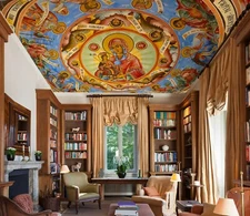 3D Orange Man ZHU1249 Ceiling Wall Paper Wall Print Decal Wall Deco Zoe