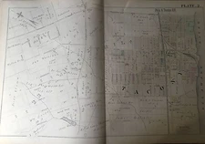 1885 TACONY PA ST VINCENT ASYLUM CREEDMORE PARK Y STTO DELAWARE  RIVER ATLAS MAP