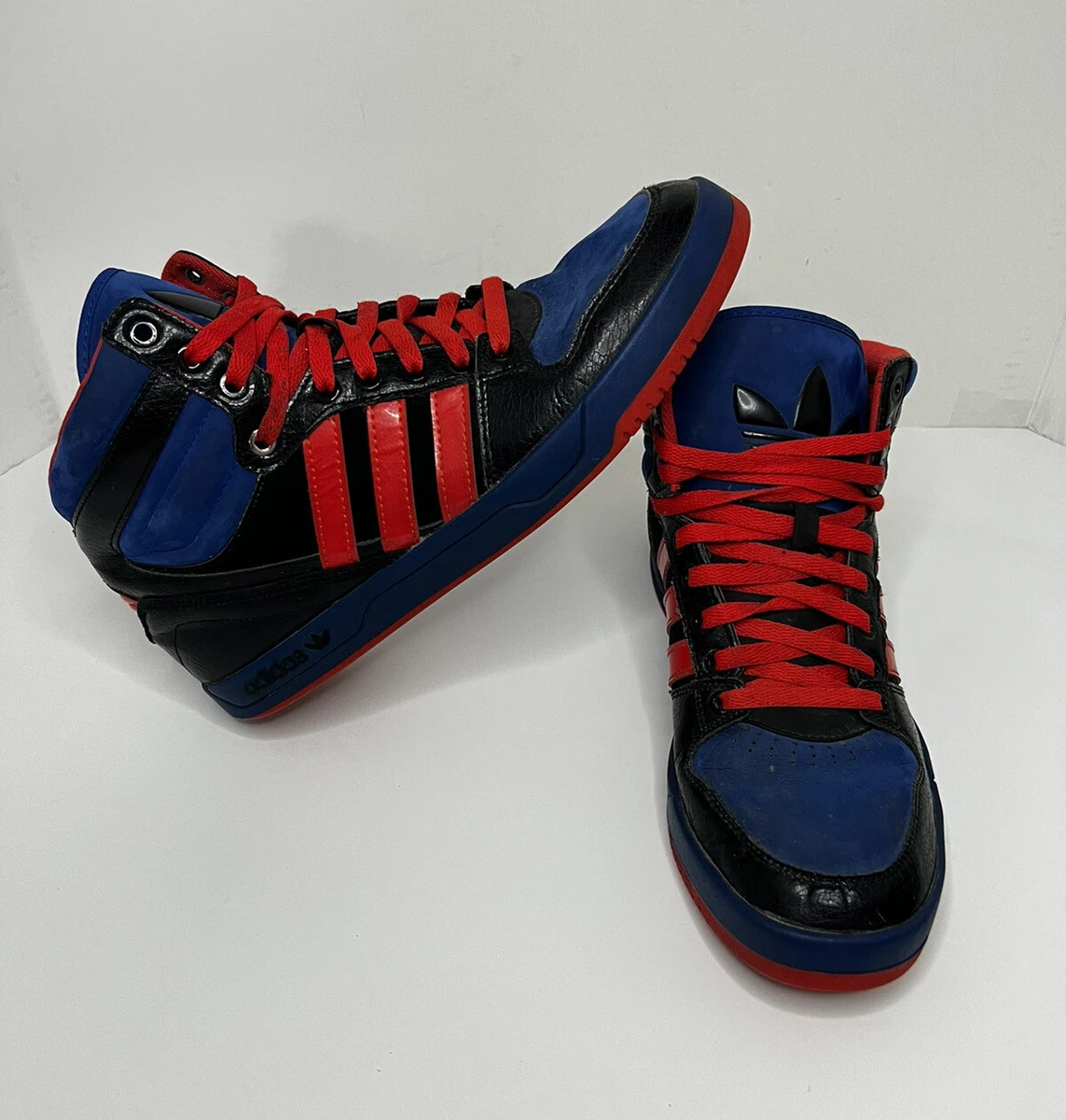 cayó Delgado mezcla Adidas Court Attitude Sneakers Shoes Mens Size 11 Black Blue Crimson Q32948  EUC | eBay