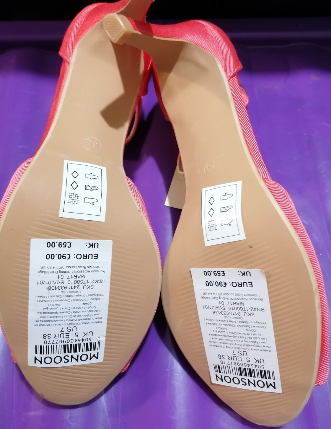 APL Sandalo con tacco Monsoon taglia 5.. Prezzo consigliato £59