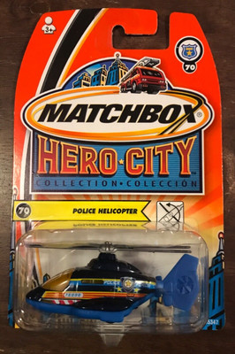 Matchbox Police Helicopter #070 MBX ‘04 Hero City Black VHTF!
