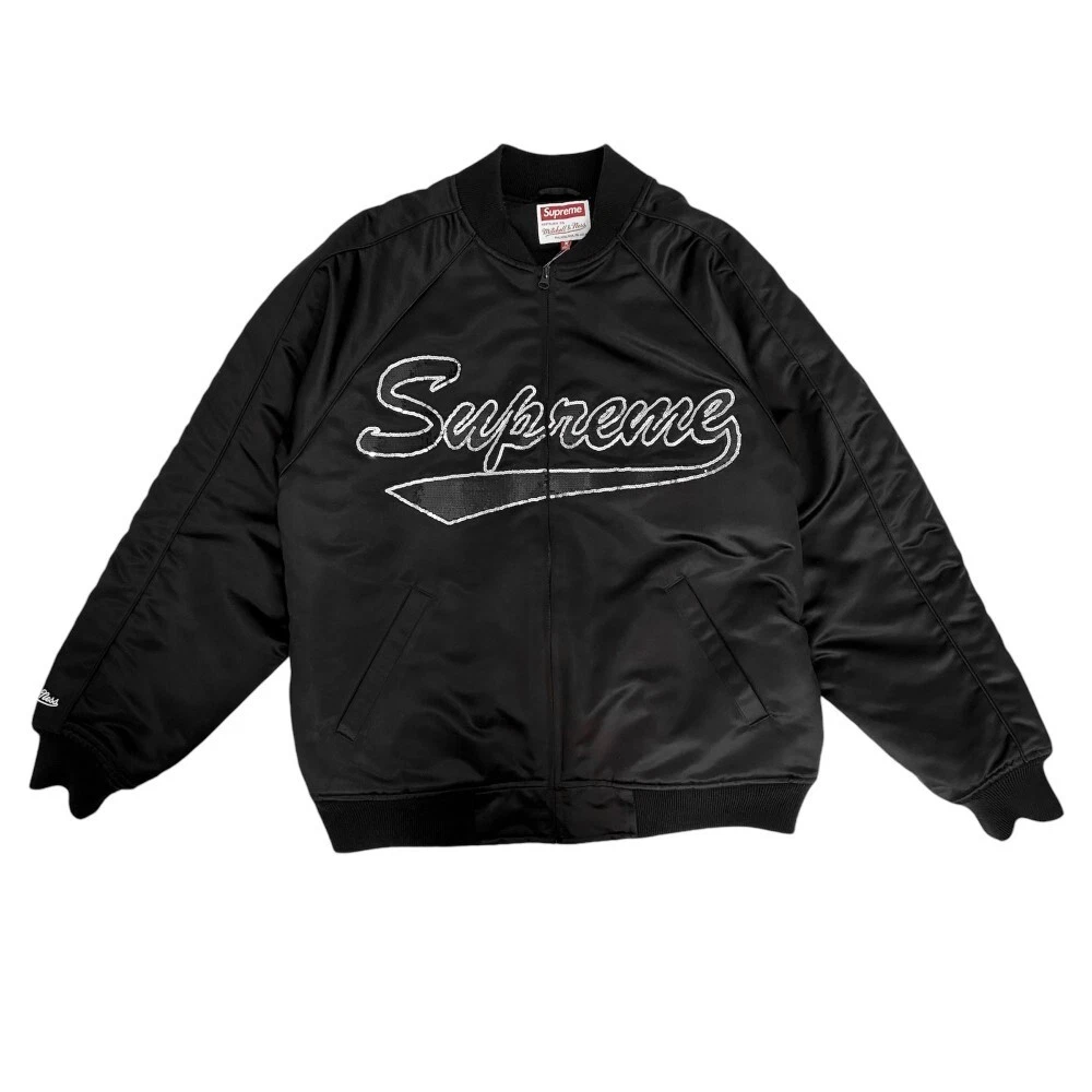 Survêtement veste zippée logo pailleté suprême noir taille M