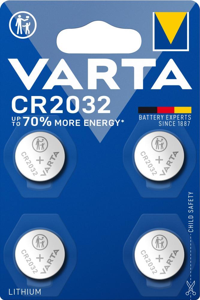 SET 4 BATTERIA PILA VARTA ORIGINAL CR2032 3V AL LITIO ALTA DURATA OROLOGIO