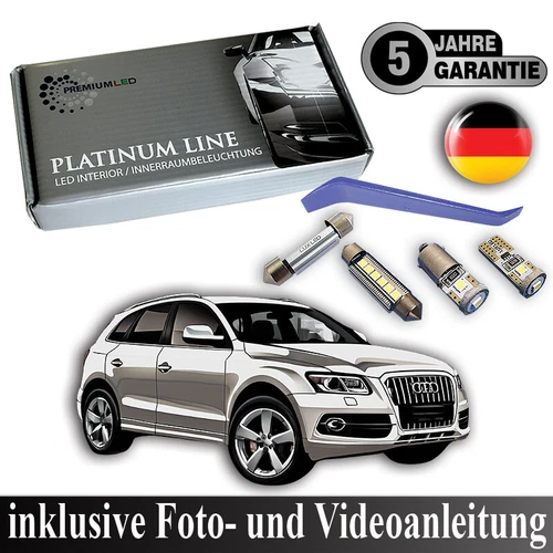 18x LED interior lighting complete set for Audi Q5 SQ5 8R SMD white