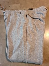 adidas Sweatpants Mens Essentials Big Logo Fleece Tapered Leg Grey 2XL