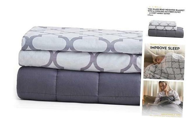 YnM Weighted Blanket and Duvet Covers — Hot and Cold Duvet Cover Set (3
