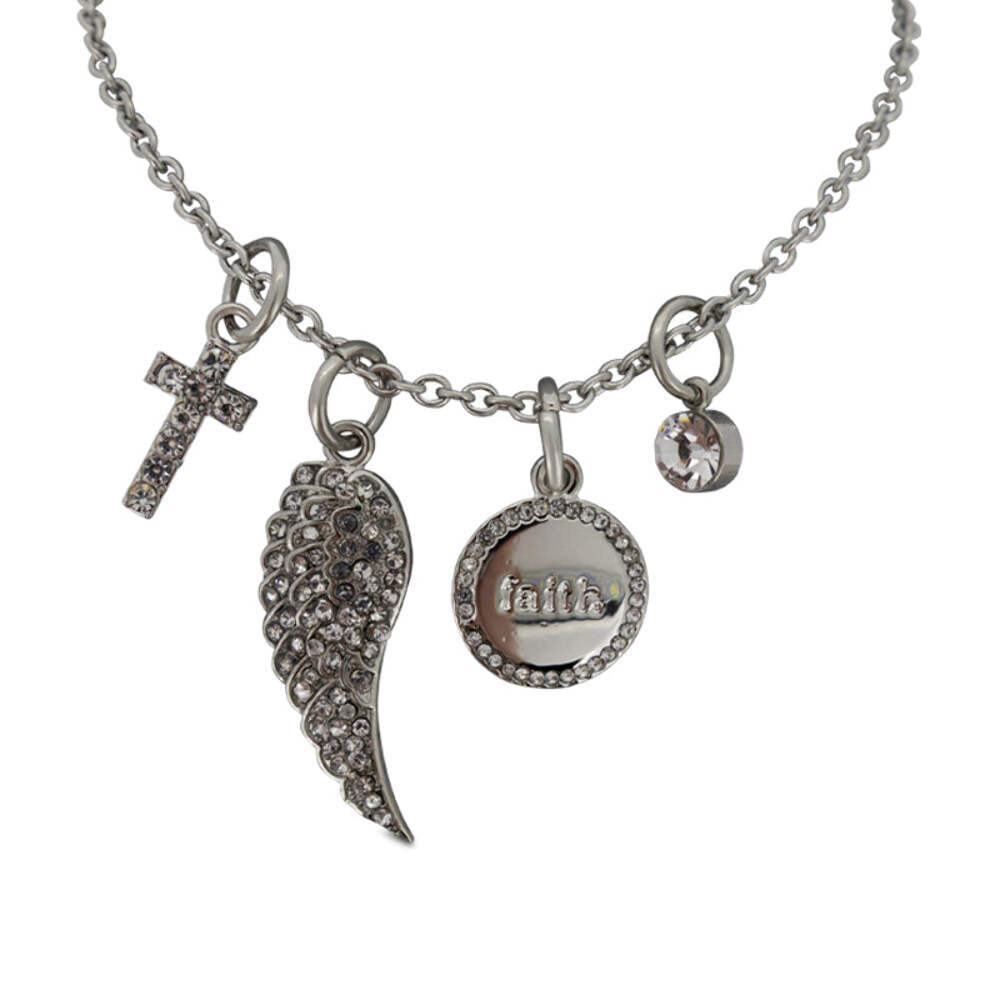 Lovita versilberte Halskette Have Faith Charm 3590₽