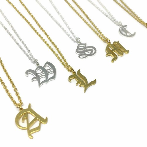 Gold Silver Plated Steel Alloy Letter 