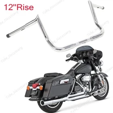 12" Chrome Electra Glide Ape Hanger Handlebar for Harley Street Glide 1996-up