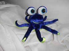 TOY FACTORY 15" BLUE OCTOPUS LOVEY SOFT CUTE PLUSH ROYAL BLUE LIME GREEN