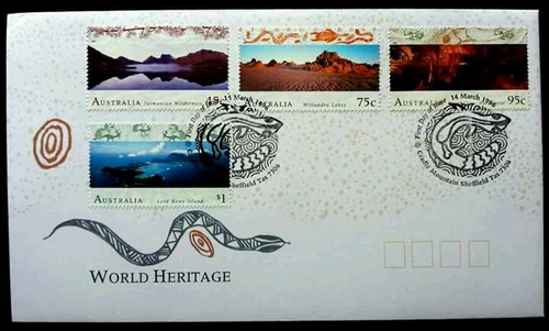 Australia World Heritage 1996 Mountain Island Tourist Famous Place (stamp FDC)