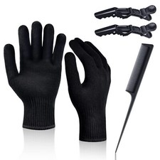 Heat Gloves for Hair Styling 2Pcs Curling Iron Gloves Heat Proof Glove Mitts ...