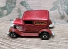 Vintage Hot Wheels Early Times Delivery Truck 1977 Hong Kong Maroon Red