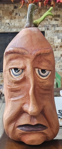 Grandin Road "FRANK" Large Expressive Halloween Pumpkin Head Free Shipping