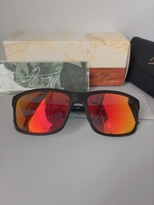 Maui Jim Polarized Sunglasses RM439-35UTD Matte Black frames Red lens 58/17-139
