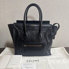 CELINE Luggage Micro Shopper Borsa Tote in Pelle Nera 26 cm Fuori Produzione ...
