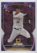 2023 Bowman Chrome Sapphire Edition Prospects Purple 3/25 Jun-Seok Shim 0xh3