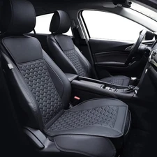 Waterproof Leather Front Seat Covers Universal Fit for Most Cars SUVs Trucks