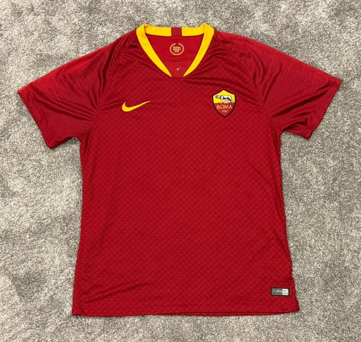 2017/18 AS Roma #16 De Rossi Rare Home Football Shirt Soccer