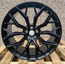 22" LAND ROVER DEFENDER L663 GLOSS BLACK RR209 DESIGN 10j ALLOY WHEELS  X4