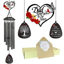 40" Memorial Wind Chimes for Loss of Father,Memorial Gifts for Loss of Dad,Sympa