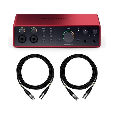 Focusrite Scarlett 16i16 (4th Gen) USB Interface Bundle with Mogami XLR Cables