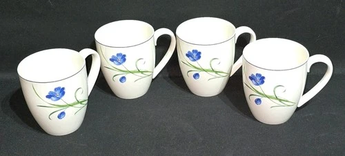 Set of 4 Mikasa Garden Poetry Y 4005 Coffee/Tea Mug/Cup in Excellent Condition