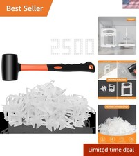 Effortless Tile Installation: 2500-Piece Leveling System with Mallet - 1/16 Inch