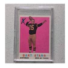 Topps 1959 Bart Starr #23 Green Bay Packers Football Card Magic Back