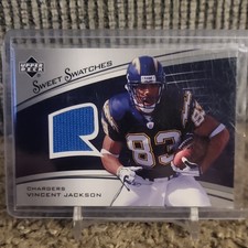 Upper Deck Sweet Spot Vincent Jackson Sweet Swatches Rookie Chargers SR-VJ 2005
