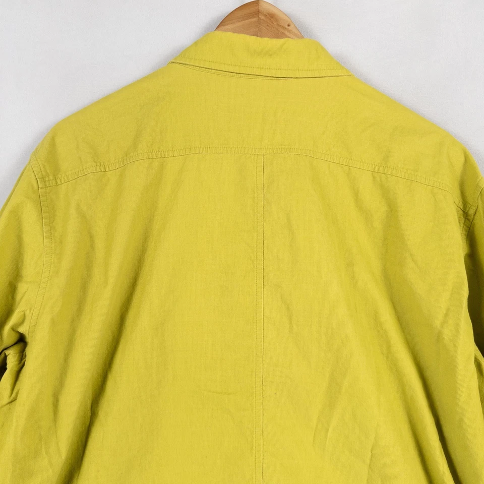 Camisa Chico's Feminina 3 EUA XL Chartreuse Verde Botão para Cima Veludo Manga Longa * - Imagem 4 de 4