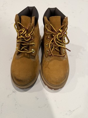 Timberland Premium 6inch Waterproof Boot Wheat Nubuck Toddler s Size 8