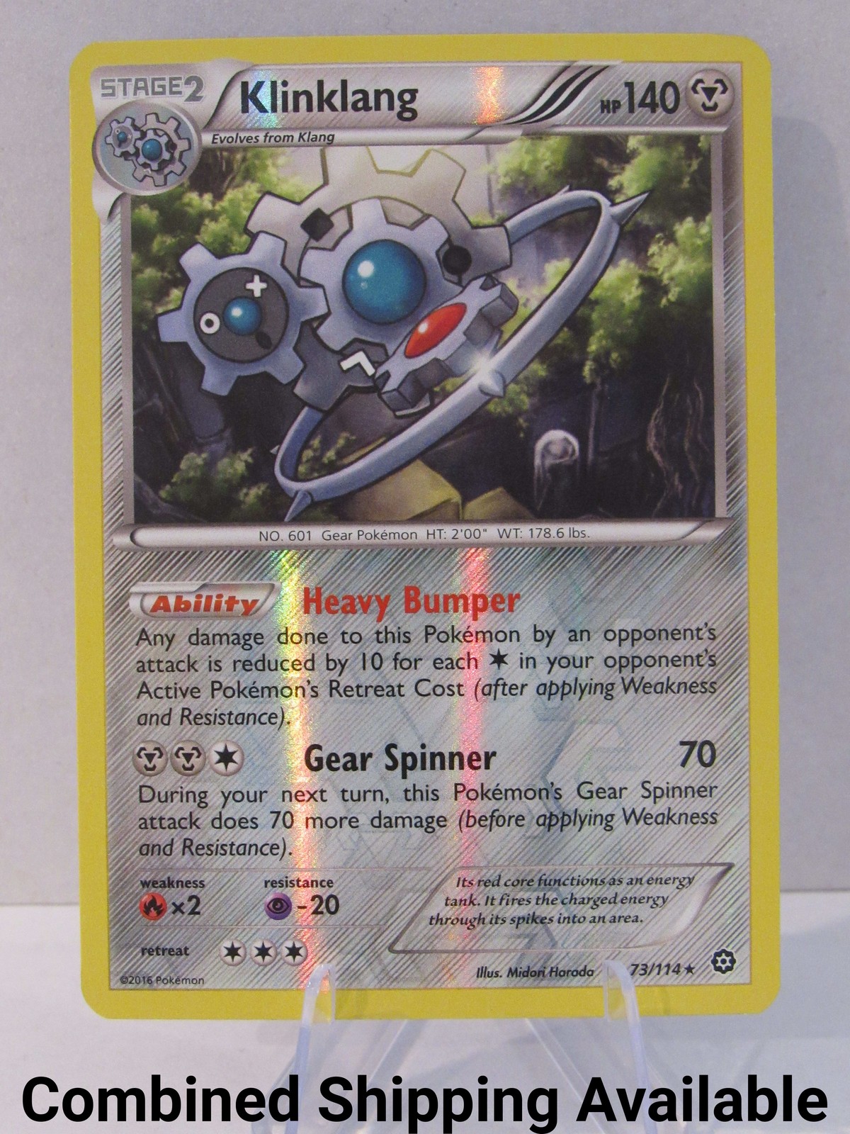 Klinklang 73/114 XY - Steam Siege NM Reverse Holo English 16559